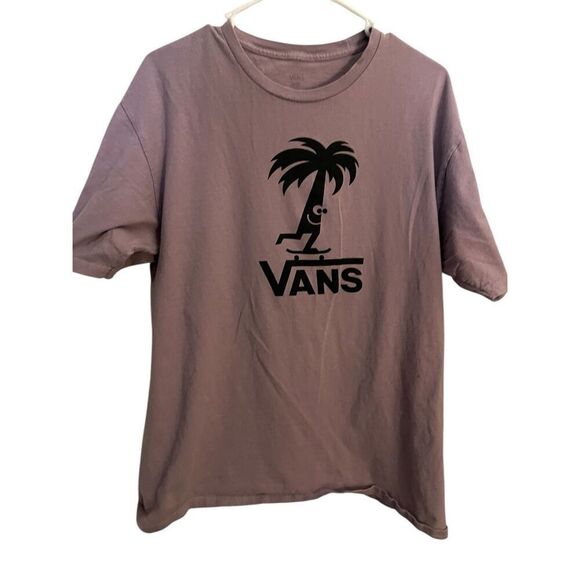 Vans Mens Purple Skate Tree Skateboarding Palm Graphic Logo Tee T-Shirt Large - Picture 2 of 10